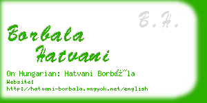 borbala hatvani business card